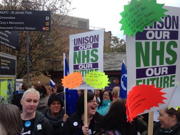 Strike action at Newcastle's RVI