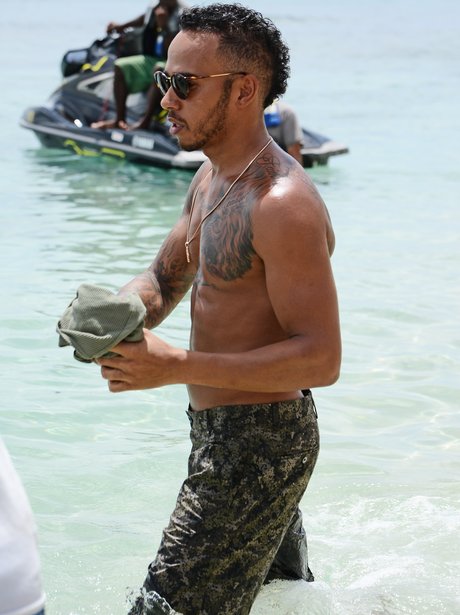 Lewis Hamilton Swaps The Car For Boats As He Goes Shirtless On Holiday