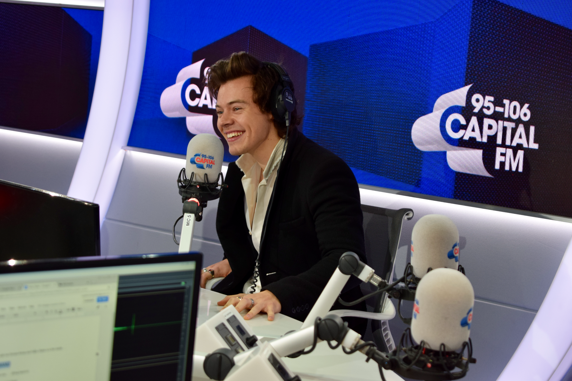 Harry Styles with Capital Breakfast with Roman Kem