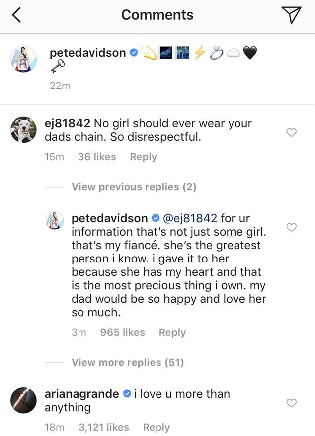 Pete Davidson & Ariana Grande On Instagram