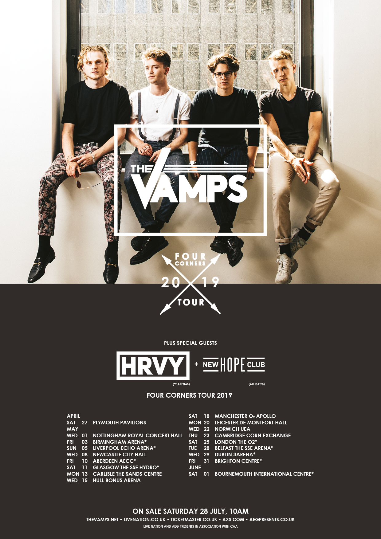 The Vamps UK 2019 Tour Dates