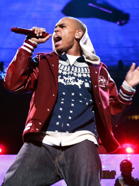 Chris Brown on stage