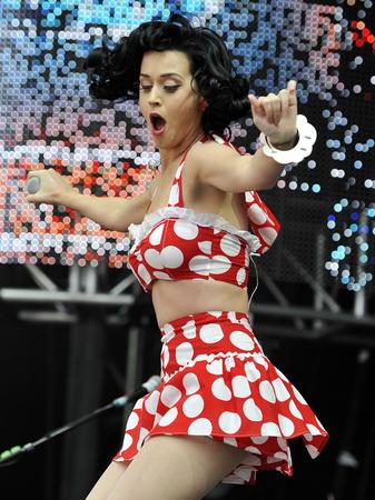 Katy Perry on stage at the Summertime Ball