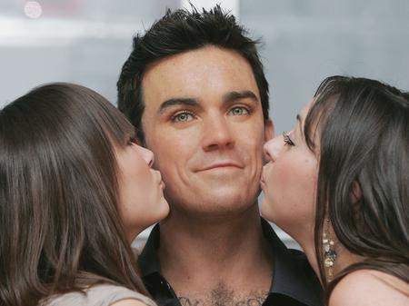 Robbie, or rather his waxwork double