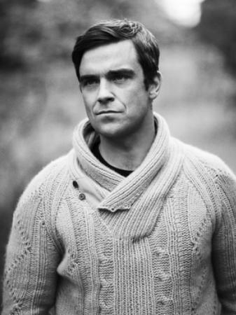 Robbie goes for the knitwear