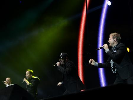 Backstreet Boys on stage at the Jingle Bell Ball