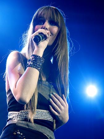 Esmee Denters on stage at the Jingle Bell Ball