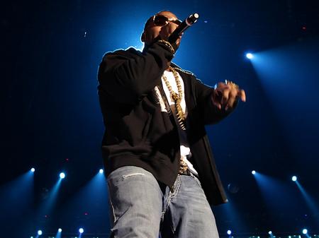 Flo Rida on stage at the Jingle Bell Ball