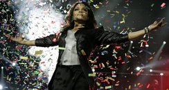 Janet Jackson on stage at the Jingle Bell Ball