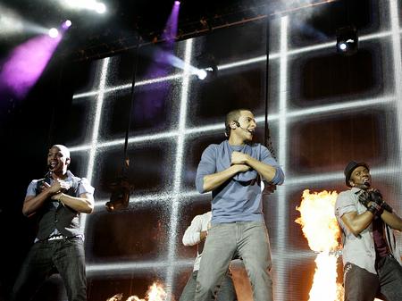 JLS on stage at the Jingle Bell Ball - Sunday