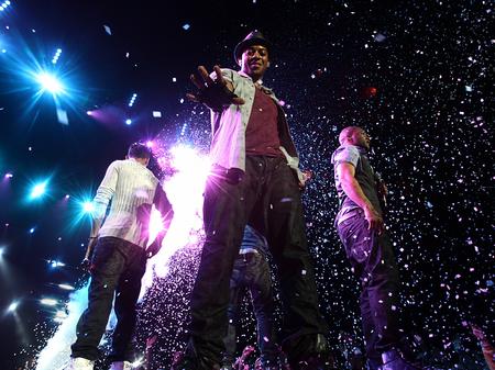 JLS on stage at the Jingle Bell Ball - Sunday