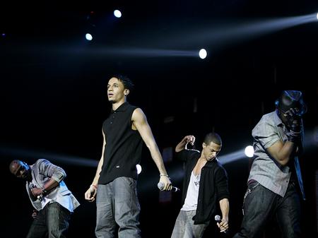 JLS on stage at the Jingle Bell Ball