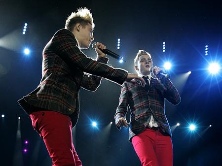 John & Edward on stage at the Jingle Bell Ball