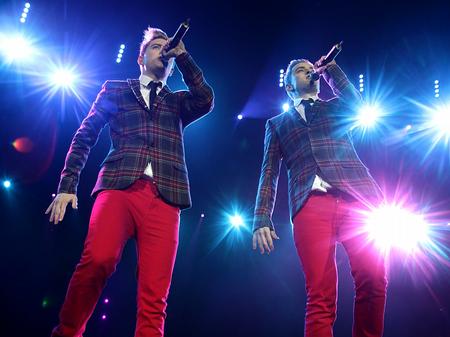 John & Edward on stage at the Jingle Bell Ball
