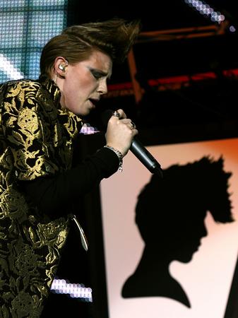 La Roux on stage at the Jingle Bell Ball