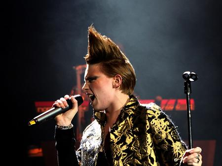 La Roux on stage at the Jingle Bell Ball