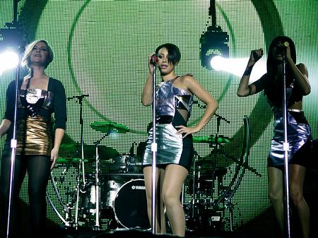 Sugababes on stage at the Jingle Bell Ball