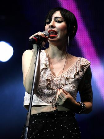 The Veronicas on stage at the Jingle Bell Ball