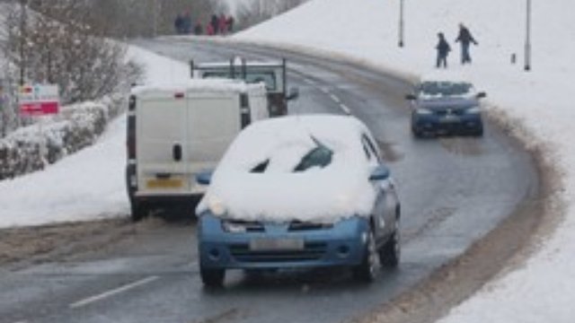 car with snow