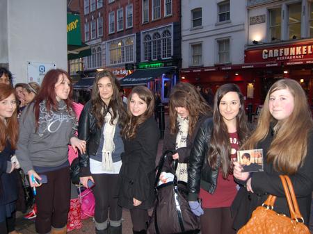 Justin Bieber fans outside Capital