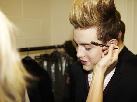 Backstage at the Jedward video shoot