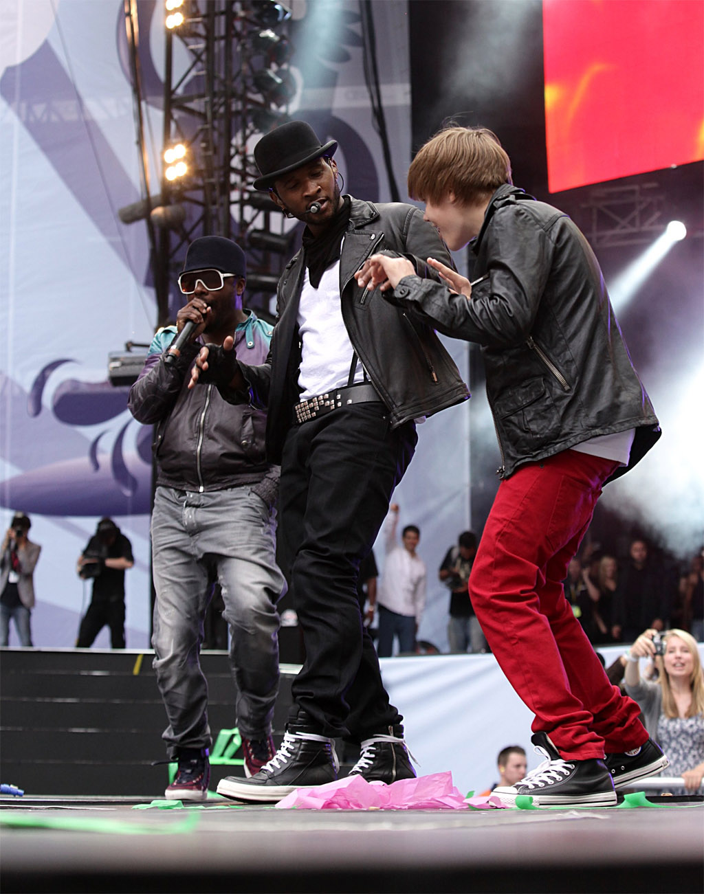 Usher and Justin Bieber