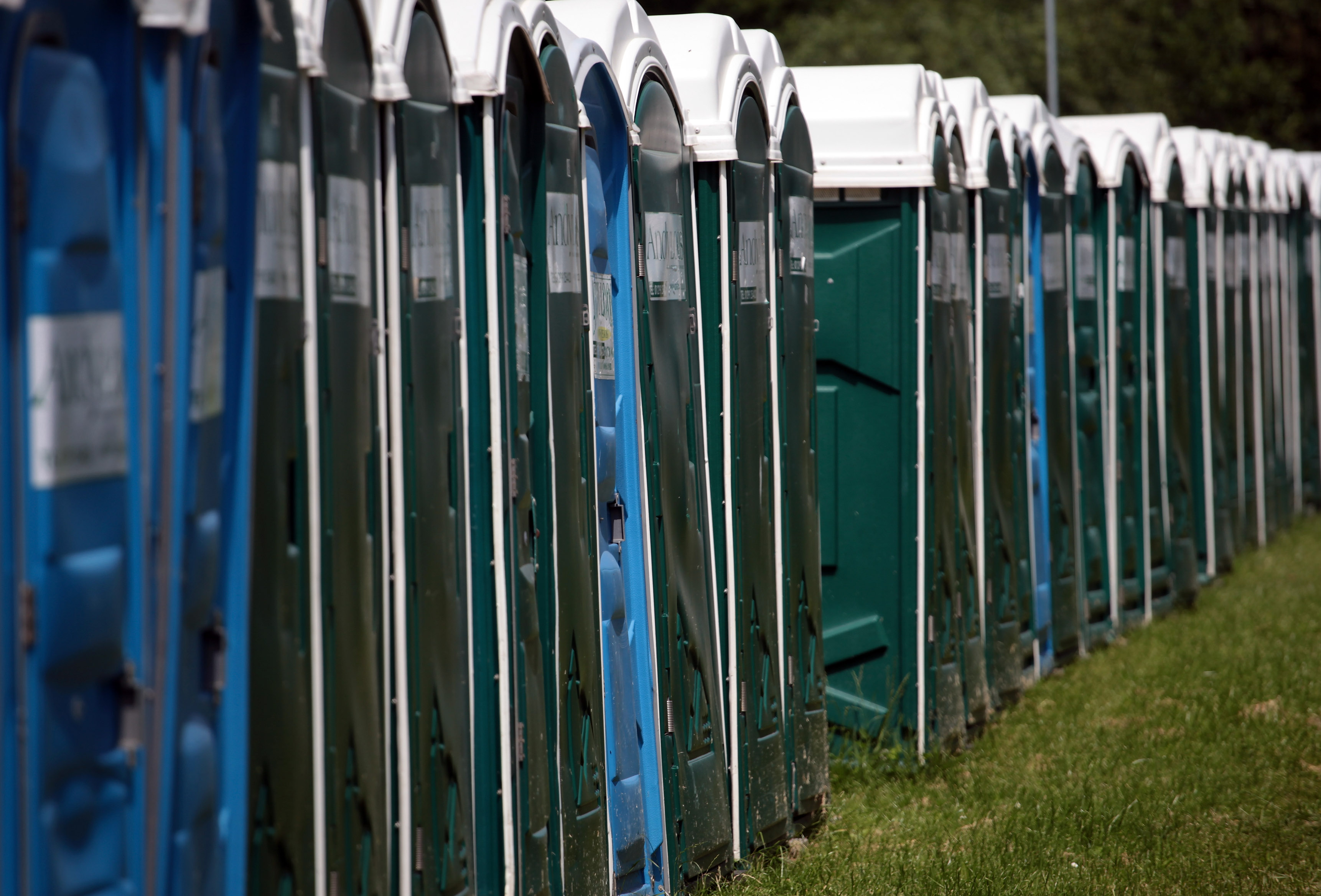 Porta-loos at Worthy Farm