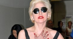 Lady Gaga arrives in London