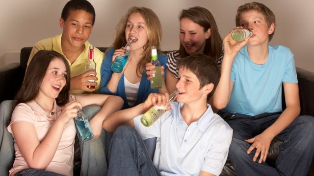 Teenagers Drinking