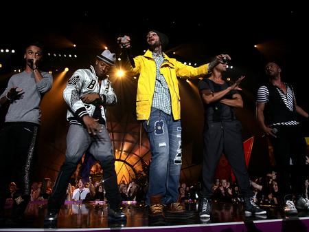 JLS and Travie McCoy perform at the MOBOs