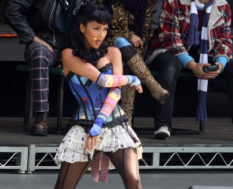 Nicole Scherzinger performing live on stage