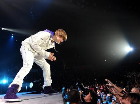 Justin Bieber performing live