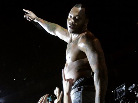 Flo Rida performing at the Jingle Bell Ball 2010
