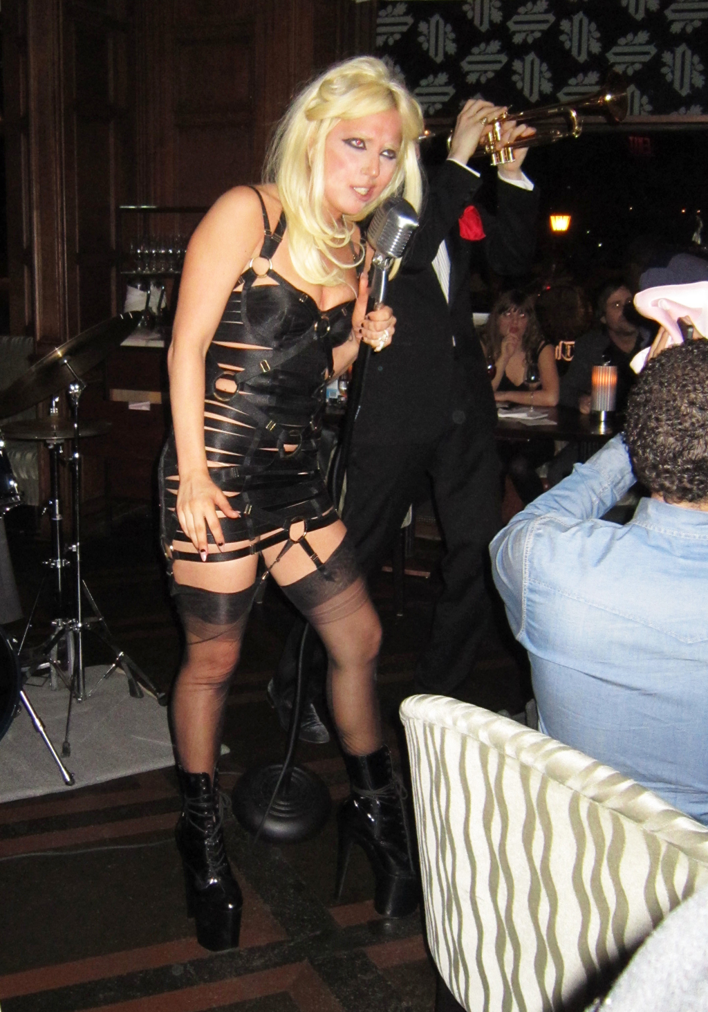 Lady Gaga performs at The Oak Room in New York Cit