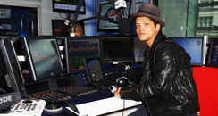 Bruno Mars in the Capitalfm Studios