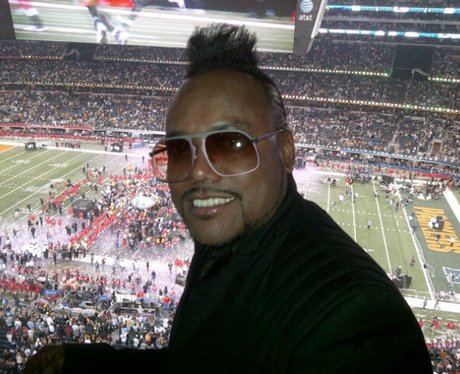 Black Eyed Peas backstage at the Superbowl
