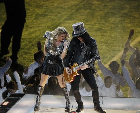 fergie and slash at the The Superbowl XLV