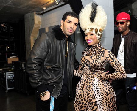 Drake with Nicki Minaj Grammy Awards backstage 