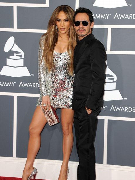 Jennifer Lopez and Marc Anthony at the Grammy Awar
