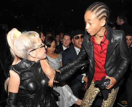 Lady Gaga with Jayden Smith ath the Grammys