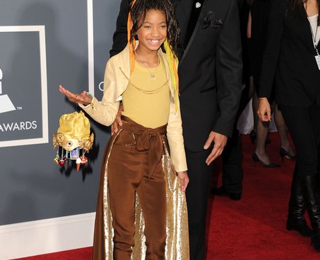 Will Smith and daughter Willow at the Grammy Awar