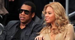 Beyonce and Jay-Z at The NBA All-Star Game 