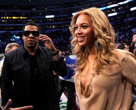 Beyonce and Jay-z at The NBA All-Star Game