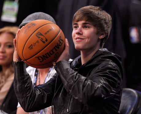 Justin Bieber attends The NBA All-Star Game