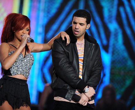 Rihanna and Kanye West at The NBA All-Star Game