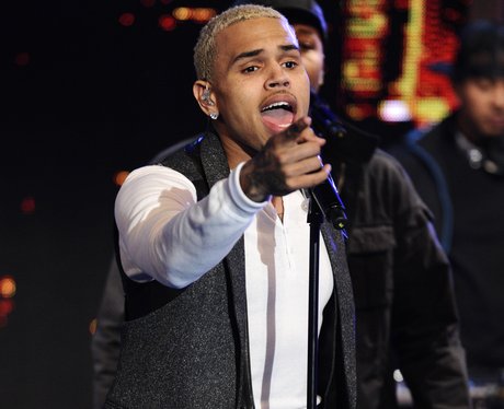 Chris Brown performs on BET's