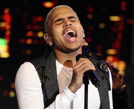 Chris Brown performs on BET's