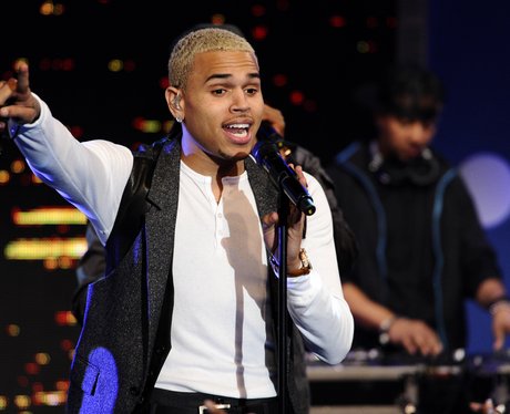 Chris Brown performs on BET's