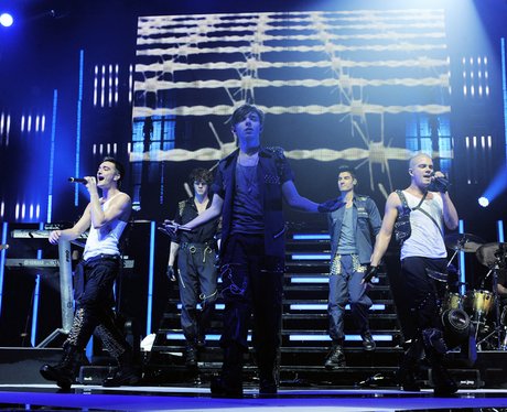 The Wanted perform live on tour.