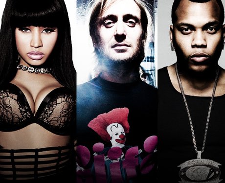 David Guetta on the cover of single 'Where Them Girls At' with Nicki Minaj and Flo Rida